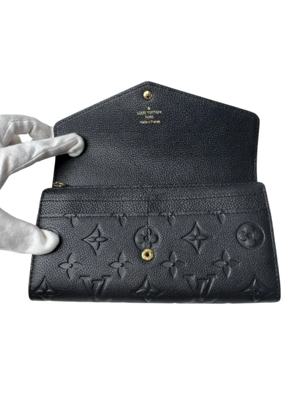 Louis Vuitton Empreinte Portefeuille Sarah IC Black Wallet